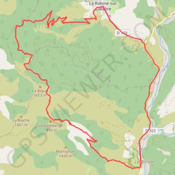 La Bigue GPS track, route, trail