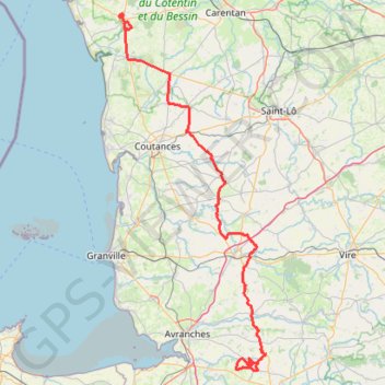La haye vers Isigny GPS track, route, trail