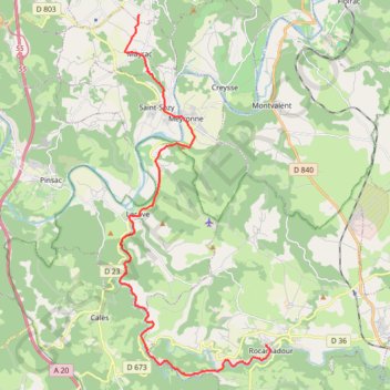 Itineraire baladou - rocamadour GPS track, route, trail