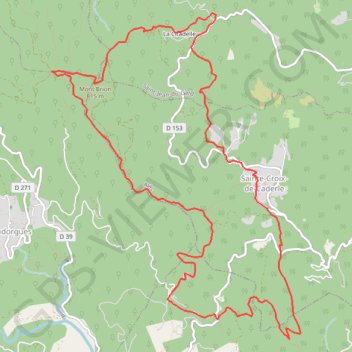 Mont Brion par Sainte-Croix-de-Caderle GPS track, route, trail