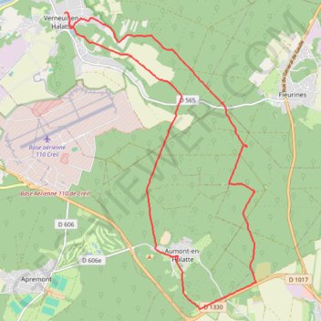 Randonnée Verneuil en Halatte GPS track, route, trail