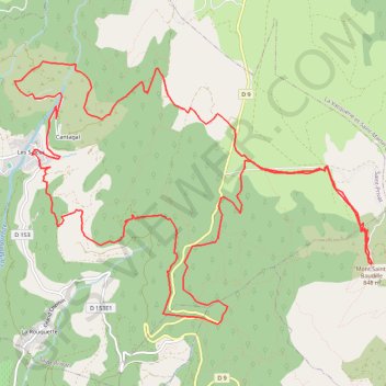 Salces-Mont Baudille GPS track, route, trail