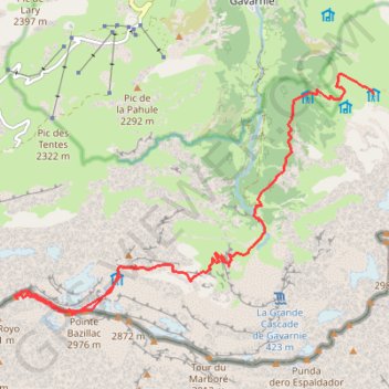 Gavarnie J2 GPS track, route, trail