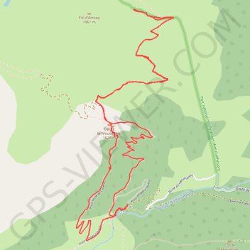 Vallée d Aspe - du parking de espelunguère au dessus du col de Lapachouaou GPS track, route, trail