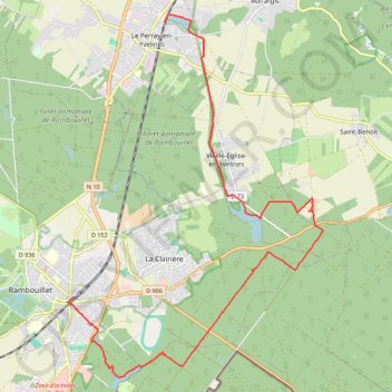 Rambouillet - 3 étangs - Part 1 GPS track, route, trail