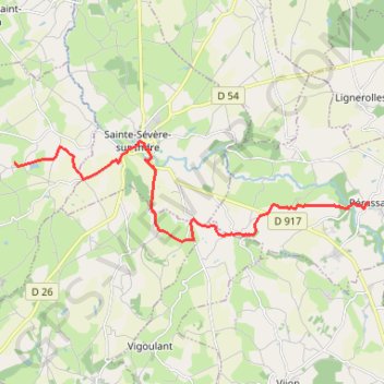 Sur les pas des Maîtres Sonneurs - Pérassay - Pouligny-Notre-Dame (Ligny) GPS track, route, trail