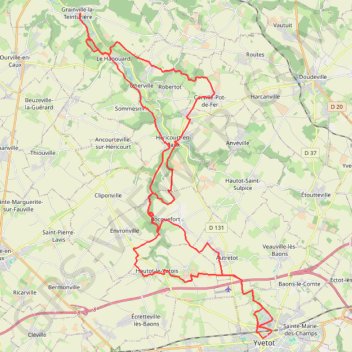 Montagne de la Durdent - Yvetot GPS track, route, trail