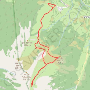 Saint Lary Guchan Ens Cap de Laubère GPS track, route, trail