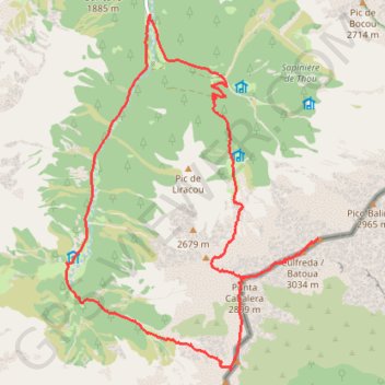 Pic de Batoua GPS track, route, trail