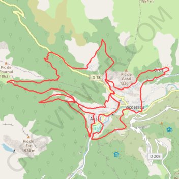 Autours de Auzat et Vicdessos GPS track, route, trail
