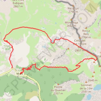 Lacs de Morgon par la Croix blanche GPS track, route, trail