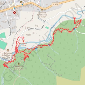 Pont Du Diable - Thueyts - Ardèche (07) GPS track, route, trail
