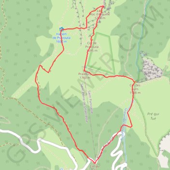 Randonnée pravouta GPS track, route, trail