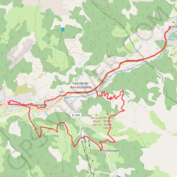 Tour du Sauze GPS track, route, trail