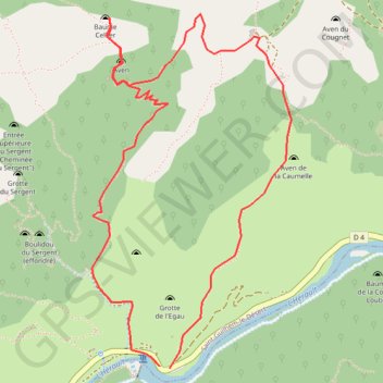Barrage Saint Guilhem - Estagnol - Arboussier - Baume Cellier GPS track, route, trail