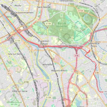 Bercy - Cercle de Voile de Créteil GPS track, route, trail