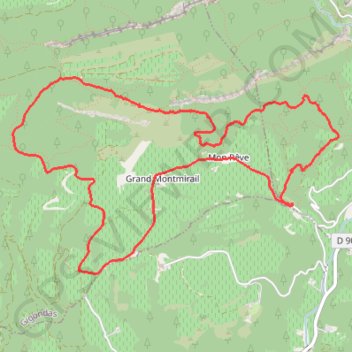 Le tour du Grand Montmirail - Lafare GPS track, route, trail