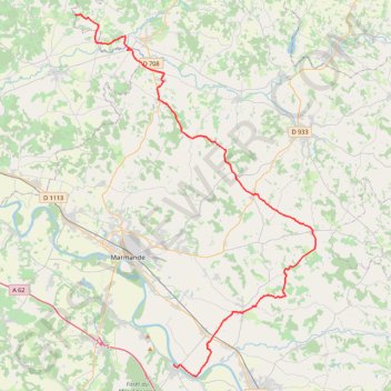Liaison Pays du Dropt - Voie Verte du Canal de Garonne GPS track, route, trail
