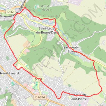 Saint Aubin Epinay GPS track, route, trail