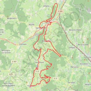 Trans de La Mère Boîtier - Tramayes GPS track, route, trail
