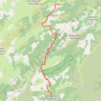 Chemin de Saint Guilhem - Etape 8 GPS track, route, trail
