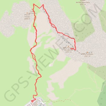Peña Foratata Occidental GPS track, route, trail