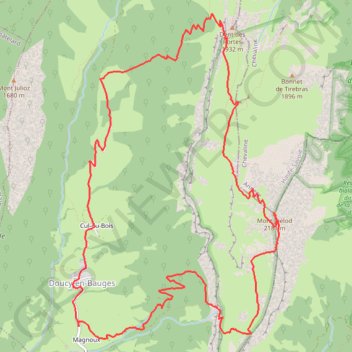Traversée du Mont Trelod GPS track, route, trail