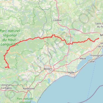 Pignan - Minerve GPS track, route, trail