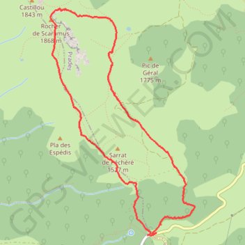 Rocher de Scaramus GPS track, route, trail