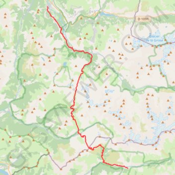 GR54 Randonnée de La Chapelle-en-Valgaudémar (Hautes-Alpes) à Bourg-d'Oisans (Isère) GPS track, route, trail