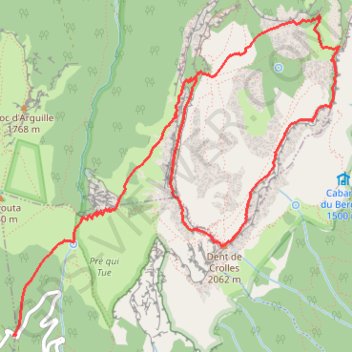 Traversée de la Dent de Crolles au Rocher du Midi GPS track, route, trail