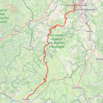 Aurillac - Clermont-Ferrand GPS track, route, trail
