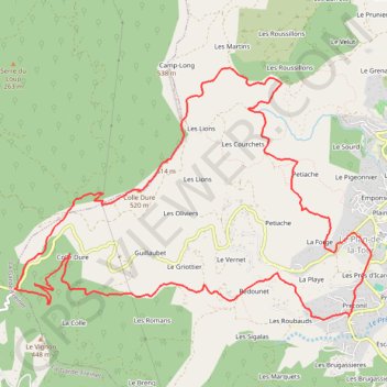 Plan de la Tour - La Colle Dure GPS track, route, trail