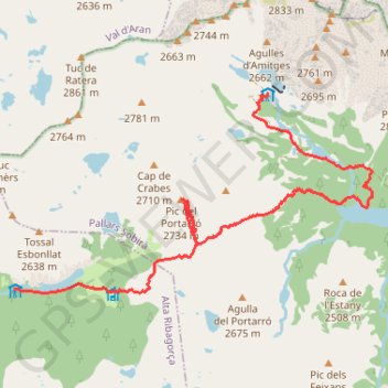 Encantats - Estany Llong-Portarro-Amitges GPS track, route, trail