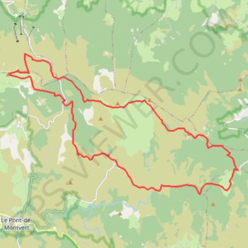 Mas de la Barque - Mont Lozère - Bivouac GPS track, route, trail