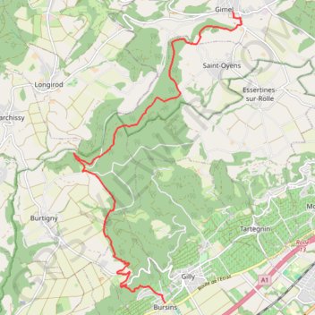 Gimel - Bursins GPS track, route, trail