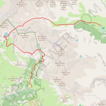 Dormillouse-Prapic col de freissinières GPS track, route, trail