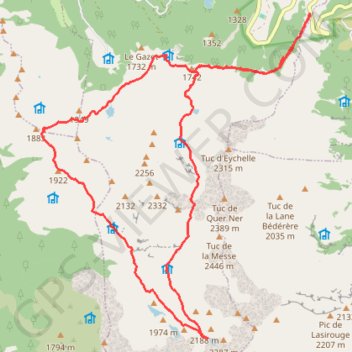 Tour des étangs de Bethmale GPS track, route, trail