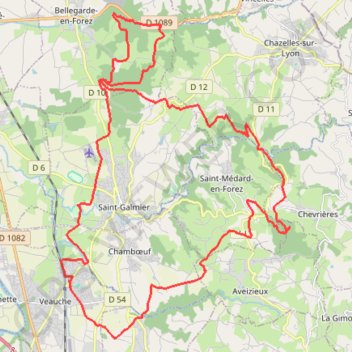 Veauche - Saint-Médard-en-Forez GPS track, route, trail