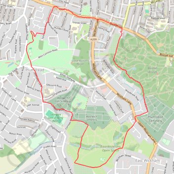 Plumstead Parks Loop GPS track, route, trail