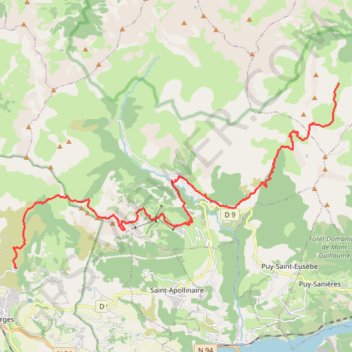 Vallon de la Rabière - Chorges les Andrieux GPS track, route, trail