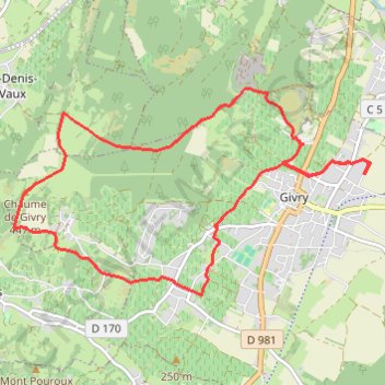 Givry 71640 le haut de russilly GPS track, route, trail