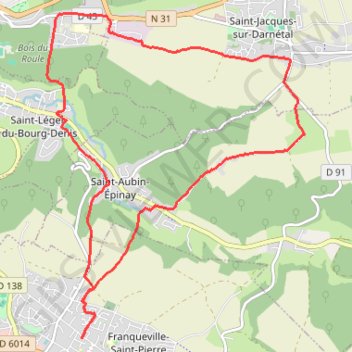Bois du Roule GPS track, route, trail