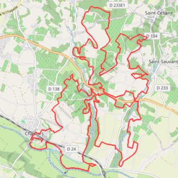CHANIERS GPS track, route, trail