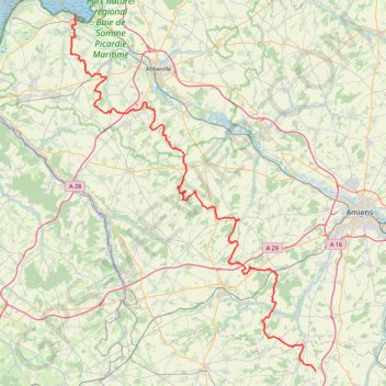 Randonnée de Blancfossé à Saint Valery-sur-Somme GPS track, route, trail
