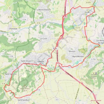 Tour du Puy de Peyronère - Le Cendre GPS track, route, trail