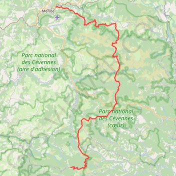 Mende - Signal de Finiels - Mont Aigoual GPS track, route, trail