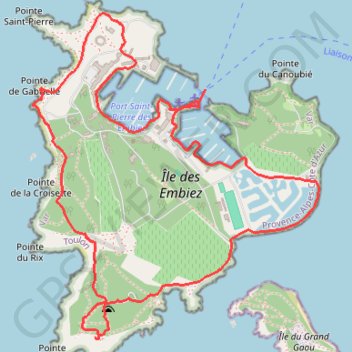 Île des Embiez GPS track, route, trail