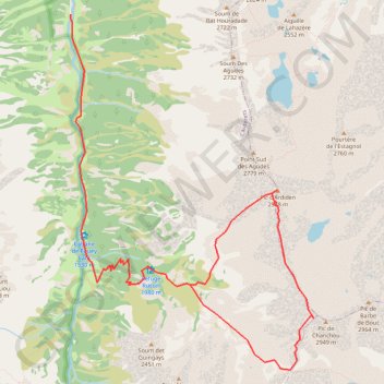 Pic d'Ardiden et Pic de Chanchou par la crête d'Aubiste GPS track, route, trail