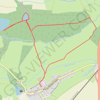 MARAULT(HenMiMaison-MarieCalvès-BoisDesVervelles-PetitEtang-GrandEtangAnnéville-HenMiMaison) GPS track, route, trail